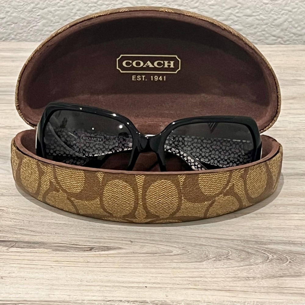 Coach Oversized Black Square Sunglasses w/ Signature Case *discounted shipping* - Picture 7 of 7
